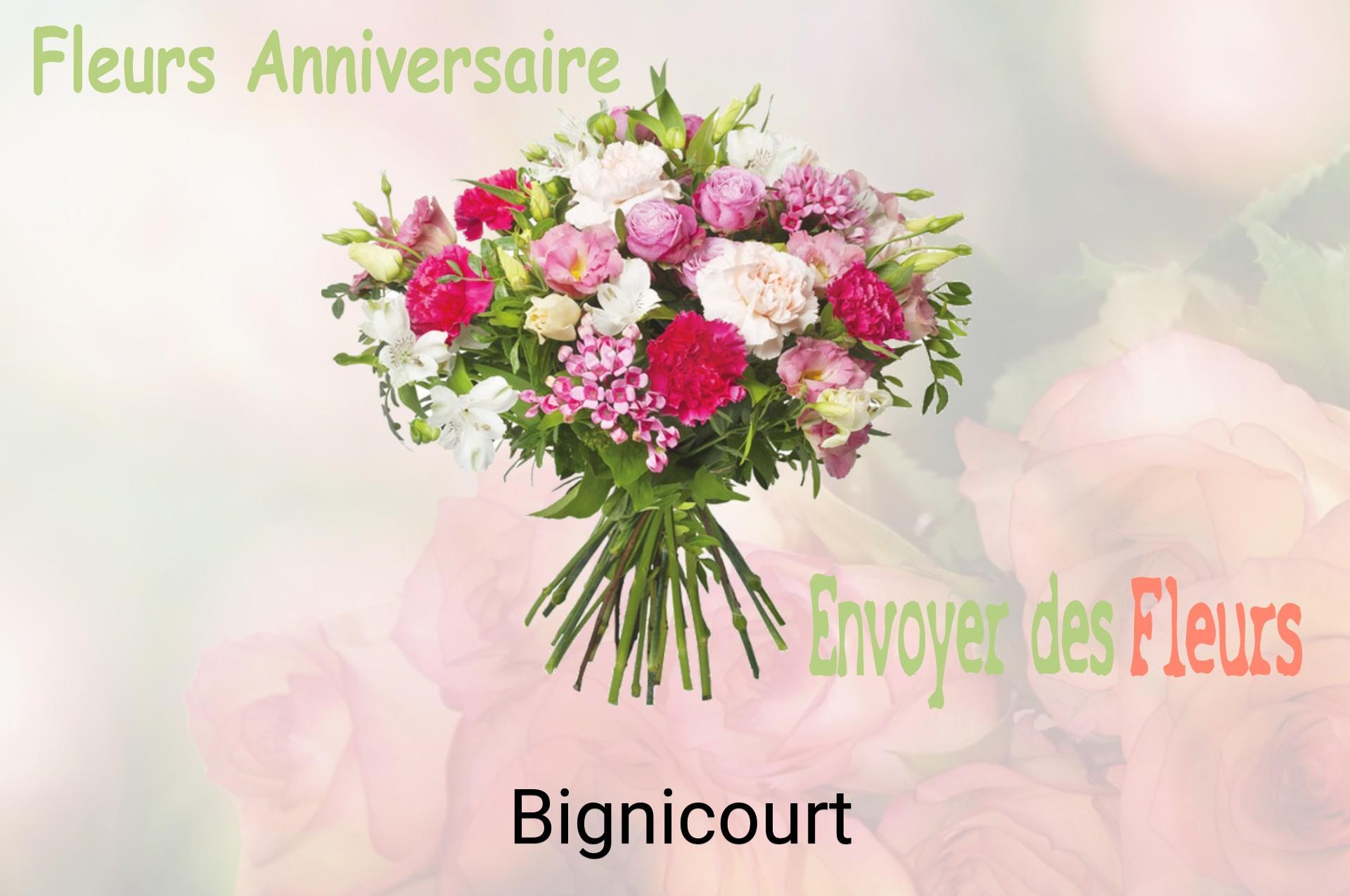 Bouquet de fleurs d’anniversaire livré à Bignicourt