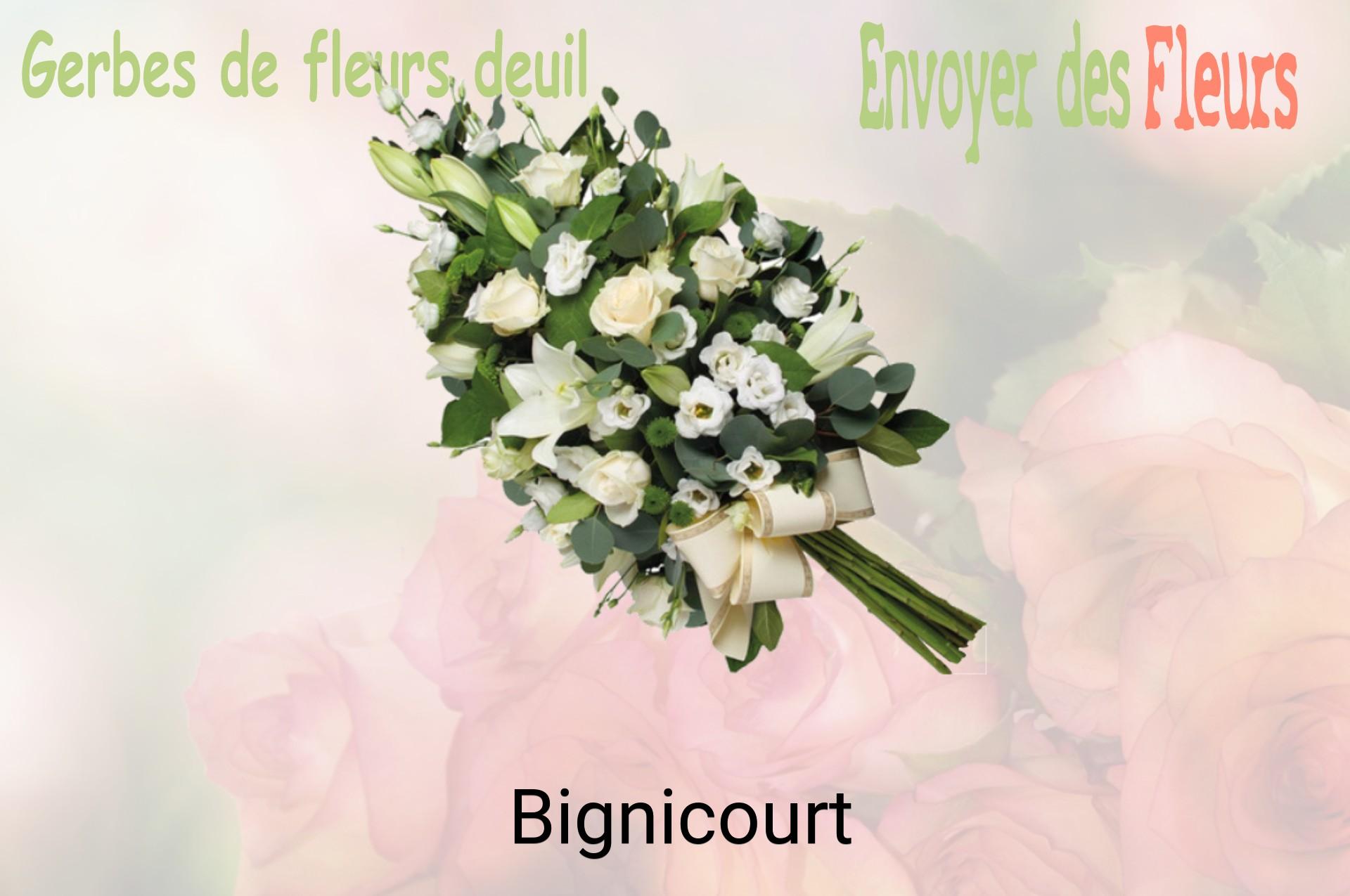 Gerbe de fleurs de deuil livrée à Bignicourt